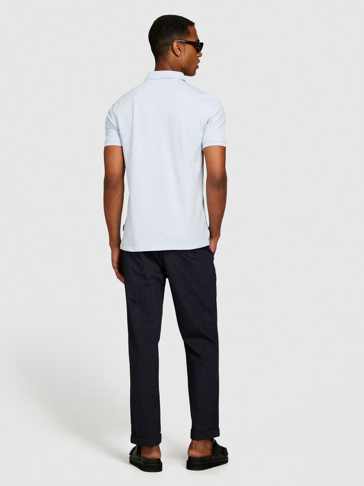 Slim fit polo - men's polos - Light Blue | Sisley image number 3